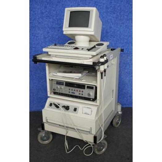 Used ECHOGRAPHEATL APOGÉE 800 WITH CARDIAC PROBE, CONVEX ABDOMINAL PROBE AND SUPERFICIAL LINEAR PROBE