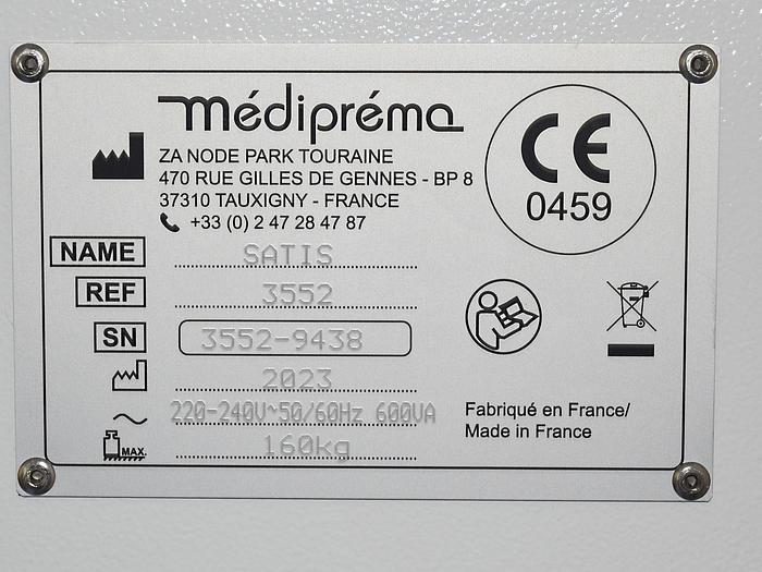 Used INCUBATOR MEDIPREMA SATIS 3552