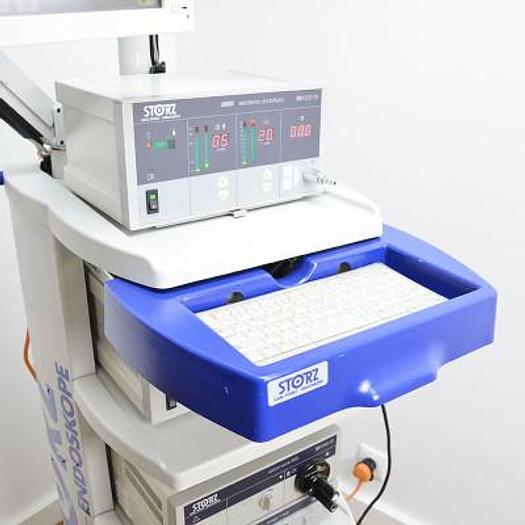 Used KARL STORZ LAPAROSCOPIC SURGERY COLUMN WITH 2 STORZ FLAT-SCREEN MONITORS