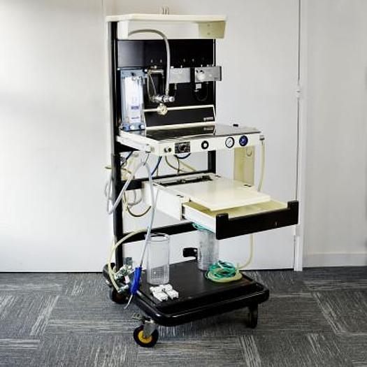 Used KONTRON ANESTHESIA TROLLEY (SWITZERLAND) WITH RAMP, MIXER AND STORAGE SYSTEM