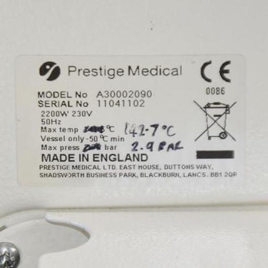 Used PRESTIGE MEDICAL BENCHTOP AUTOCLAVE