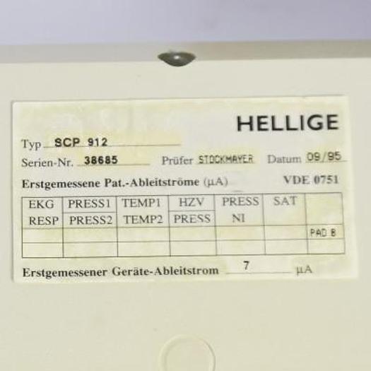 Used MANUAL DEFIBRILATOR (0 to 360J) HELLIGE DEFIPORT SCP 912