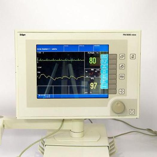 Used DRÄGER PM 8060 VITARA MULTIPARAMETER ANESTHESIA MONITOR