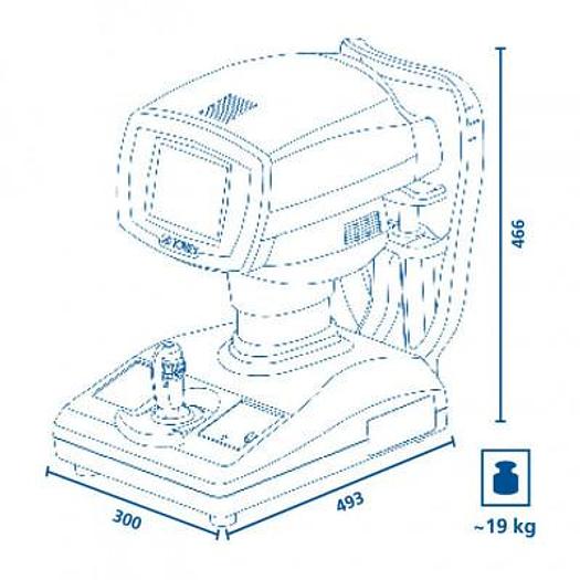 Used AUTO KERATOREFRACTOMETER TOMEY RC5000