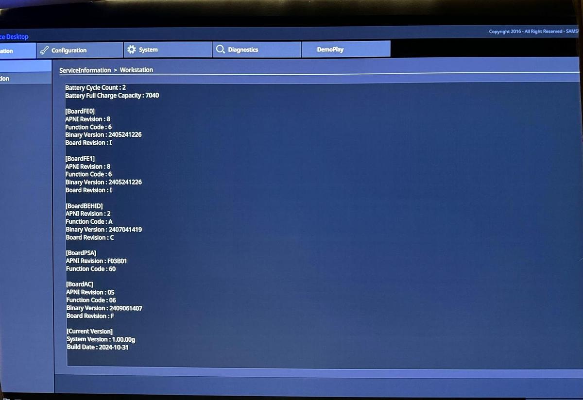 Rénové SAMSUNG Z20 ULTRASOUND