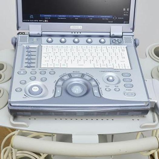Used LOGIQ -e ELECTRIC GENERAL PORTABLE ECHOGRAPH WITH 3 PROBES
