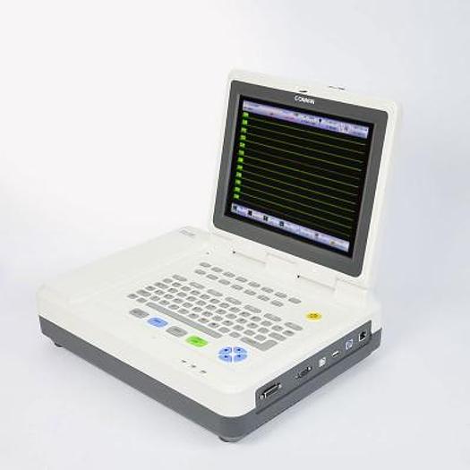 New COMEN CM1200 FLAT PANEL ELECTROCARDIOGRAPH WITH MANUAL, ECG LIN...