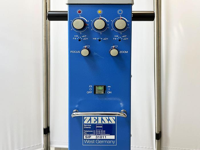 Used OPHTALMOLOGY MICROSCOPE ZEISS OPMI 6 CFC SUR STATIF S3 with 2 binoculars