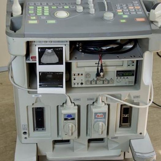 Used ALOKA PROSOUND 5500 COLOR DOPPLER ULTRASOUND WITH ABDOMINAL PROBE AND ENDOVAGINAL PROBE