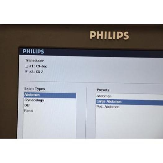 Used PHILIPS HD3 COLOR DOPPLER ULTRASOUND WITH ABDOMINAL PROBE AND ENDOVAGINAL PROBE