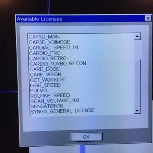 Used CT SCANNER 16 STRIPS SIEMENS SENSATION 16