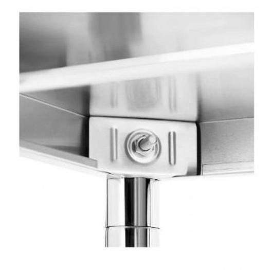 METAL SHELF 120 X 40 X 180 CM 200 KG STAINLESS STEEL