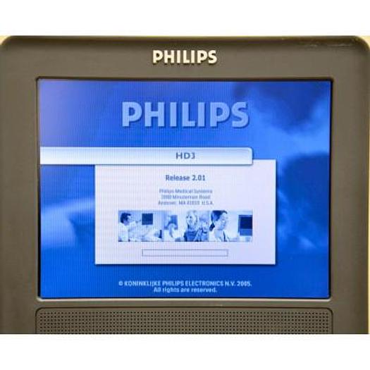 Used PHILIPS HD3 COLOR DOPPLER ULTRASOUND WITH ABDOMINAL PROBE AND ENDOVAGINAL PROBE