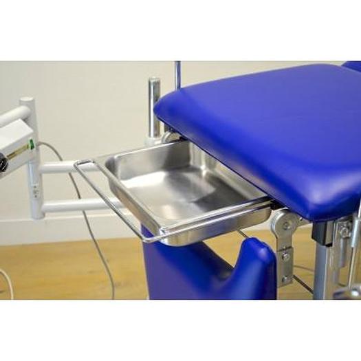 Used GYNECOLOGICAL CONSULTATION TABLE WITH LEISEGANG COLPOSCOPE WITH MAGNIFICATION UP TO 30 X