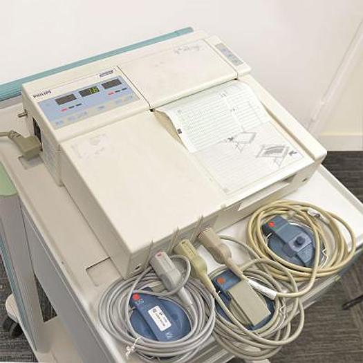 Used PHILIPS SERIES 50 A TOCOCARDIOGRAPH WITH 2 CARDIO PROBES (TWIN) AND A UTERINE CONTRACTION PROBE