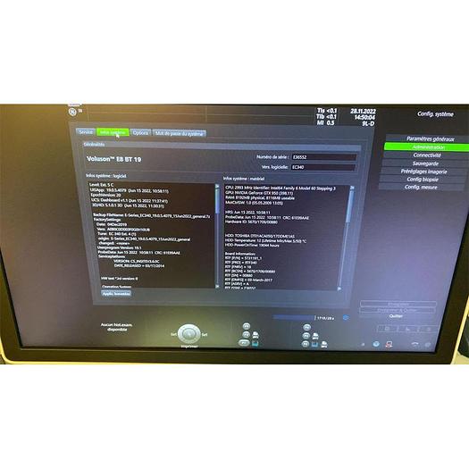 Used GENERAL ELECTRIC ECHOGRAPH Voluson E8 RSA BT19