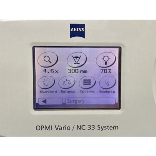 Used KARL ZEISS VARIO NEUROSURGICAL OPERATING MICROSCOPE ON ZEISS NC 33 STAND
