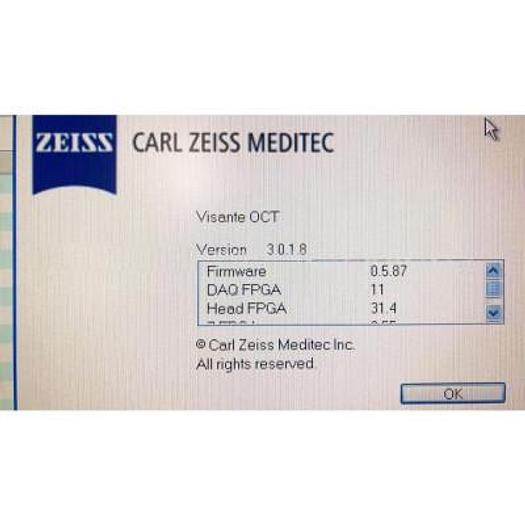 Used OCT ZEISS VISANTE