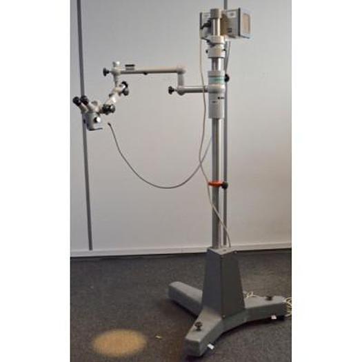 Used ZEISS ORL MICROSCOPE MODEL OPMI 1 FC, WITH INTEGRATED DOUBLE HALOGEN LIGHT SOURCE