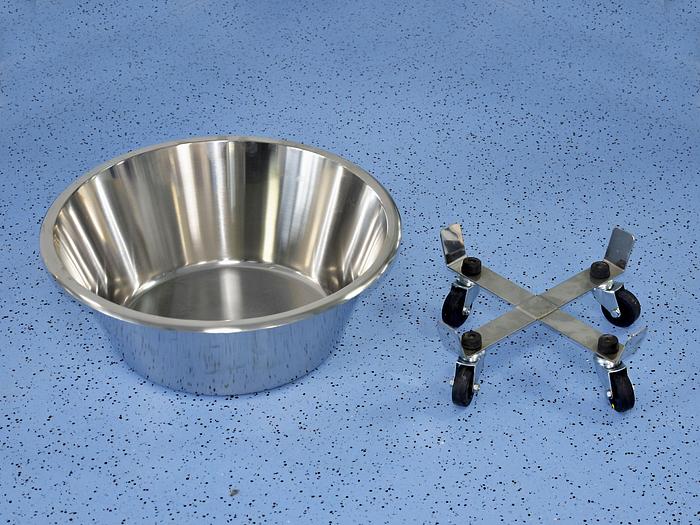 Used BLOCK STAINLESS STEEL BIN ON WHEELS