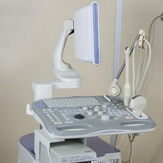 Used ALOKA SSD-3500 PROSOUND COLOR DOPPLER ULTRASOUND SCANNER,FLAT SCREEN,2 PROBES