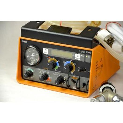 Used DRAGER OXYLOG 2000 TRANSPORT VENTILATOR