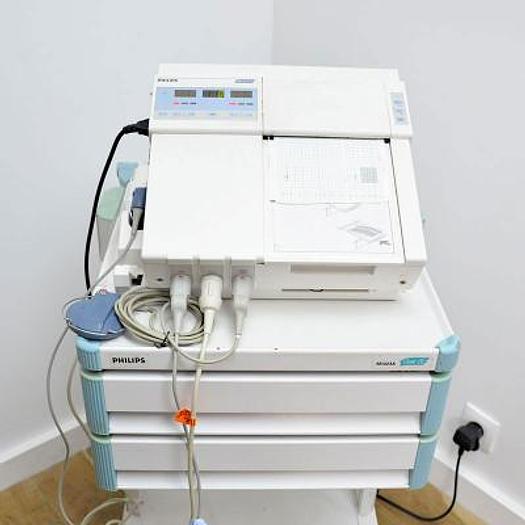 Used PHILIPS SERIES 50 IP-2 TOCOCARDIOGRAPH WITH 1 CARDIO PROBE AND 1 UTERINE CONTRACTION PROBE