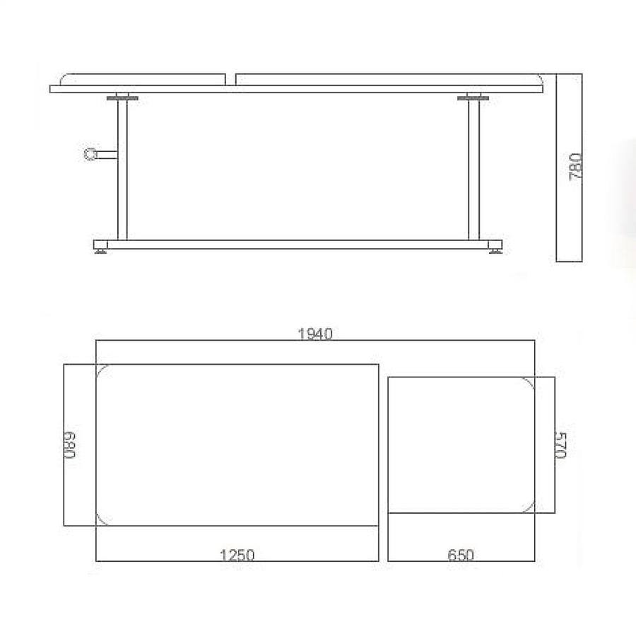 DIVAN GYNÉCOLOGIQUE MULTIFONCTIONNEL À 3 SECTIONS CALDARA