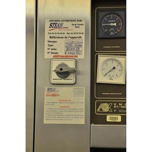 Used LEQUEUX ONE-DOOR AUTOCLAVE KMC 51/100, 330 LITERS, S/N 860243