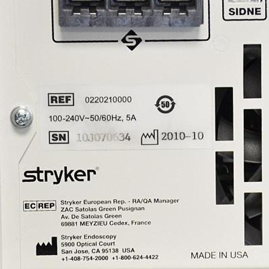 Used STRYKER RIGID ENDOSCOPY COLUMN