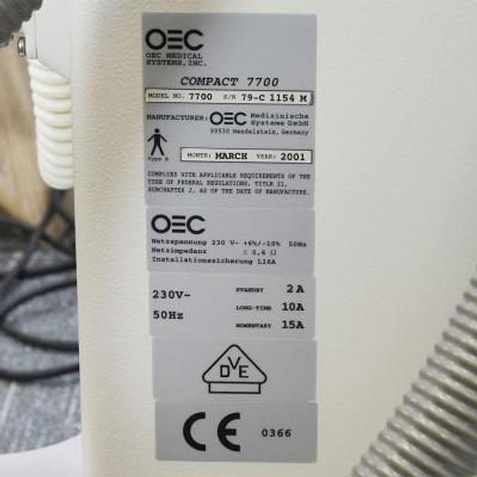 Used COMPACT IMAGE INTENSIFIER GENERAL ELECTRIC OEC 7700