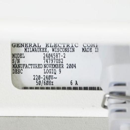 Used LOGIQ 9 GENERAL ELECTRIC ULTRASOUND