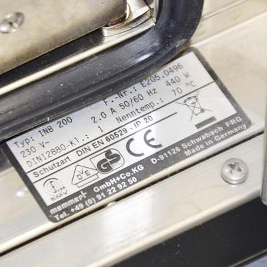 Used MEMMERT BACTERIOLOGICAL INCUBATOR MODEL INB200