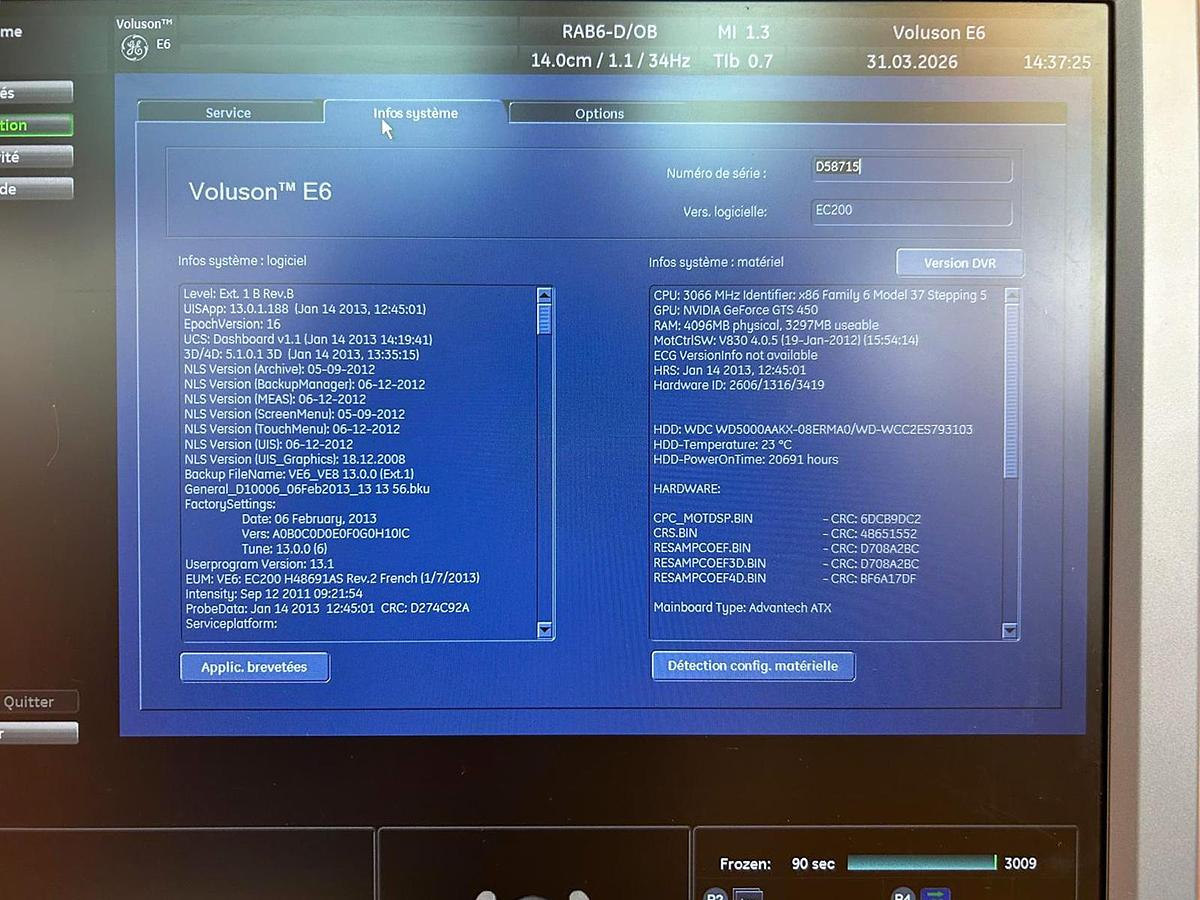 D'occasion GENERAL ELECTRIC VOLUSON E6 BT 13 ULTRASOUND