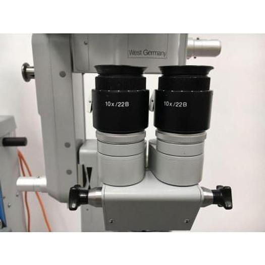 Used ZEISS OMPI CS OPHTHALMIC OPERATING MICROSCOPE WITH FOCUS ZOOM AND XY PEDAL CONTROLS