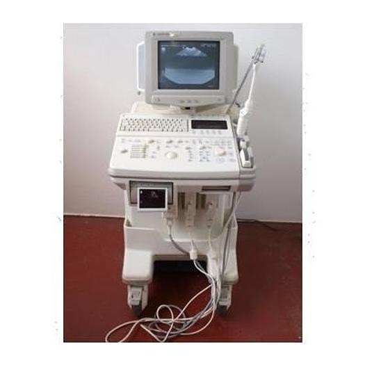 Used GE LOGIQ 500 PRO COLOR DOPPLER ULTRASOUND SCANNER WITH 4 PROBES