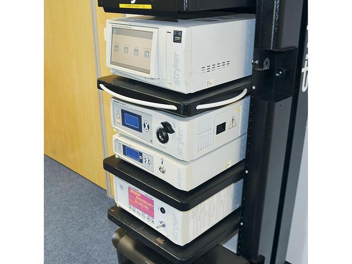 Used STRYKER ENDOSCOPY COLUMN WITH 2 MONITORS