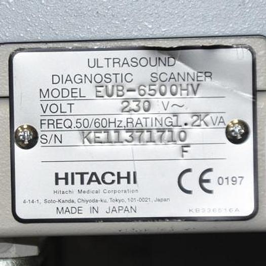 Used HITACHI PLATFORM ELITE DIGITAL COLOR DOPPLER ULTRASOUND WITH 3 PROBES