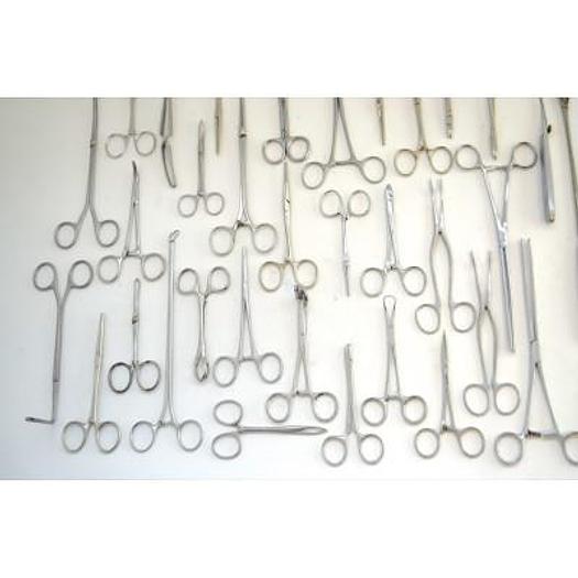 Used ALUMINUM BOX WITH GYNECO INSTRUMENTS AND PLIERS