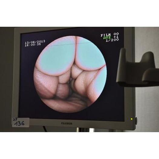 Used FUJINON DIGESTIVE ENDOSCOPY COLUMN WITH FUJINON FLAT PANEL MONITOR 19 CDL1904A