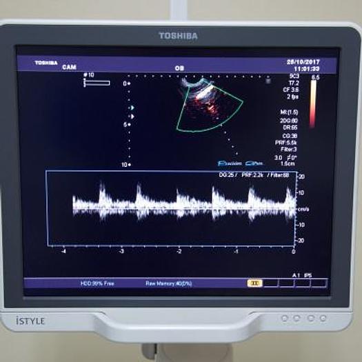 Used TOSHIBA APLIO MX COLOR DOPPLER ULTRASOUND SCANNER