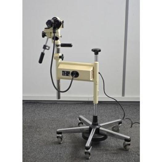 Used LEISEGANG COLPOSCOPE ON STAND. MAGNIFICATION UP TO 30X