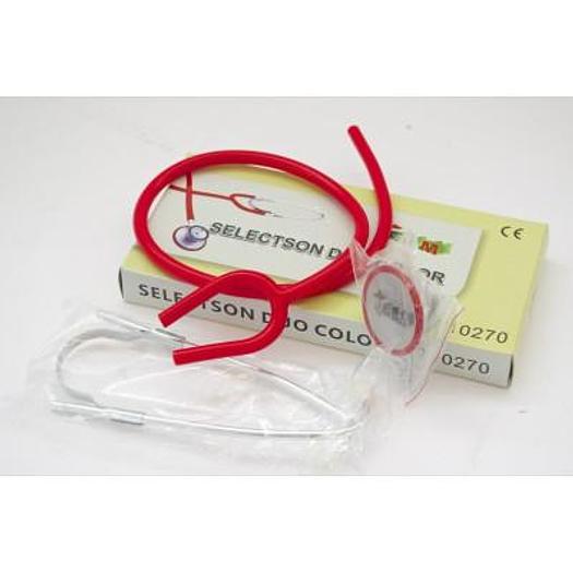 STETHOSCOPE DOUBLE PAVILLON SELECTSON COLOR ROUGE