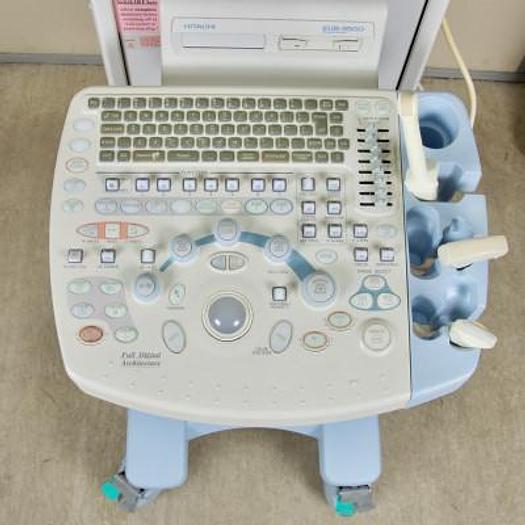 Used HITACHI EUB-5500 COLOR ULTRASOUND SCANNER WITH FLAT SCREEN AND THREE PROBES