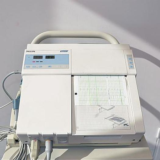 Used PHILIPS SERIES 50 A TOCOCARDIOGRAPH WITH 1 CARDIO PROBE AND 1 UTERINE CONTRACTION PROBE