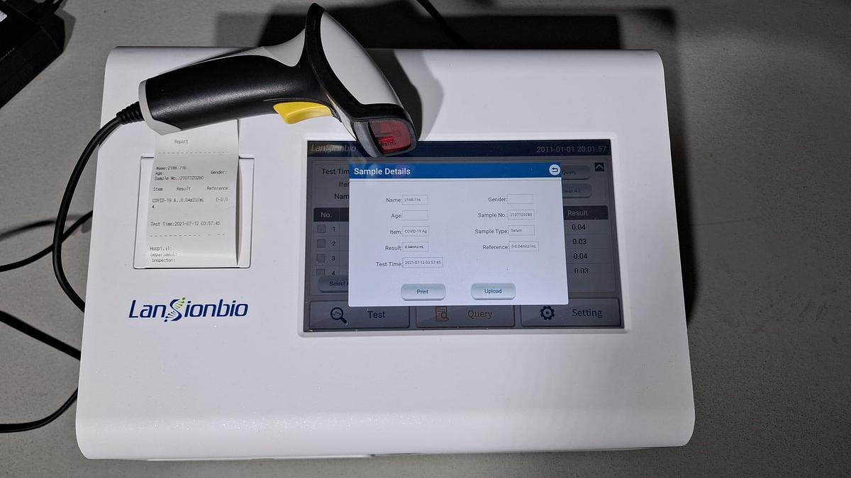 POCT ANALYZER LS-2100 Dry Fluorescence Immunoassay Analyzer (8 channels)