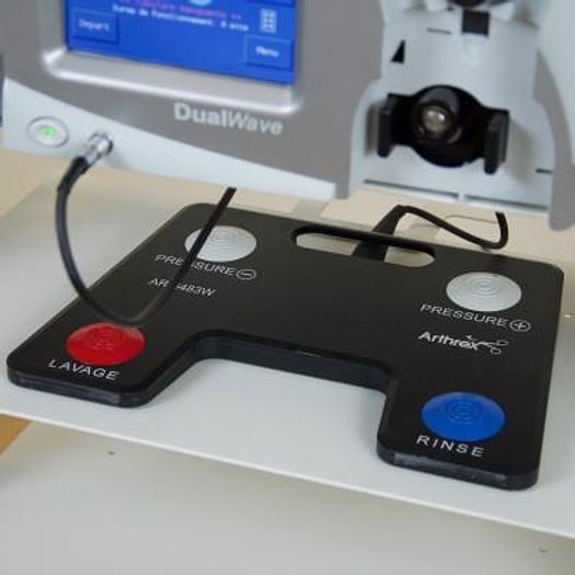 Used ARTHREX DUALWAVE DOUBLE ARTHROSCOPY PUMP WITH PEDALS, ON CART