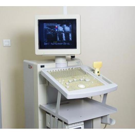Used HITACHI EUB 525 COLOR DOPPLER ULTRASOUND WITH LINEAR PROBE