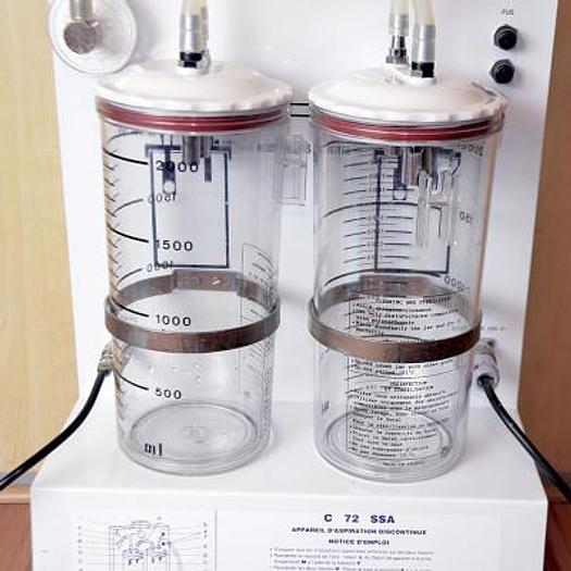 Used CURADIA C72-SSA OPERATING ROOM VACUUM CLEANER, 2 JARS, FOOT SWITCH