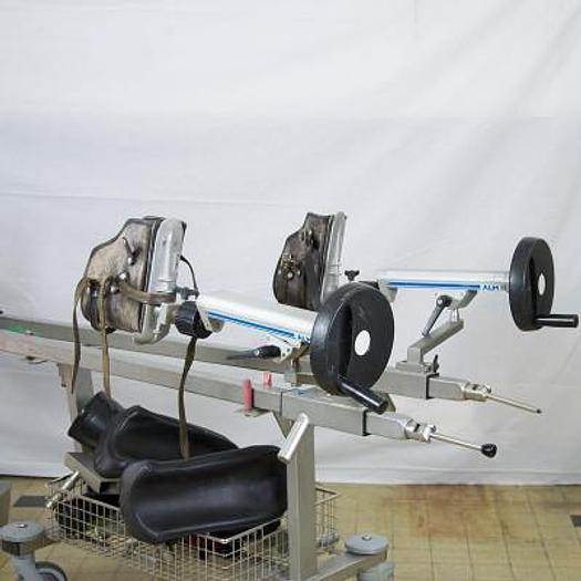Used ALM 6090 ELECTRIC OPERATING TABLE WITH REMOTE CONTROL, CHARGER AND ORTHOPEDIC EXTENSION
